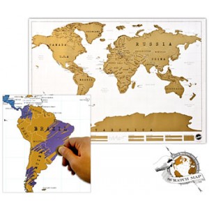 carte monde gratter