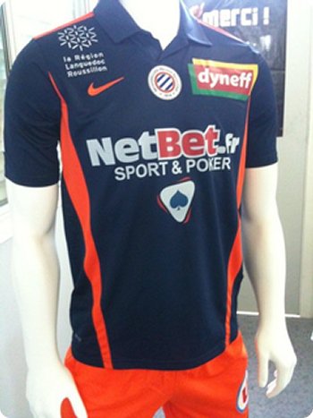 Maillot Montpellier Domicile Saison 2010-2011