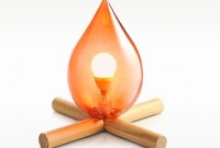 Lampe feu de bois
