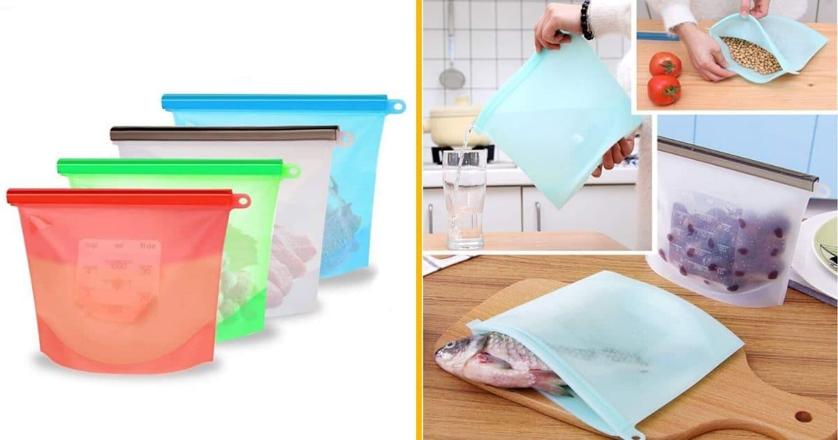 Des sachets réutilisables en silicone