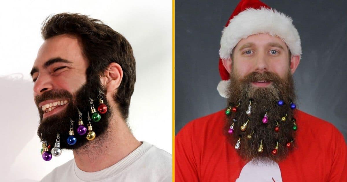 Des boules de Noël de barbe, pour ceux qui n’ont pas de sapin Des boules de Noël de barbe, pour ceux qui n’ont pas de sapin