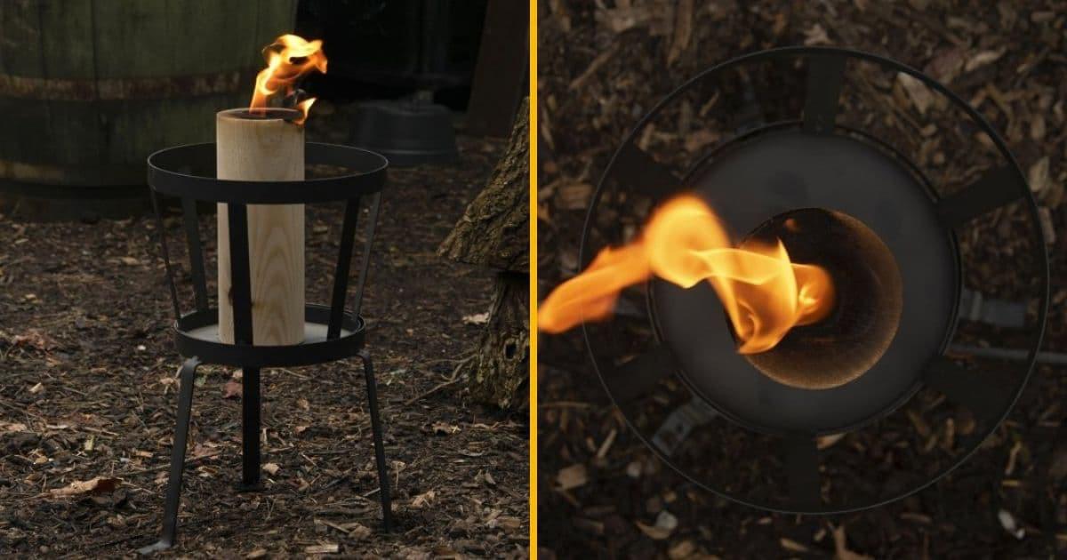 Une bougie finlandaise en bois qui se consume de l’intérieur Une bougie finlandaise en bois qui se consume de l’intérieur